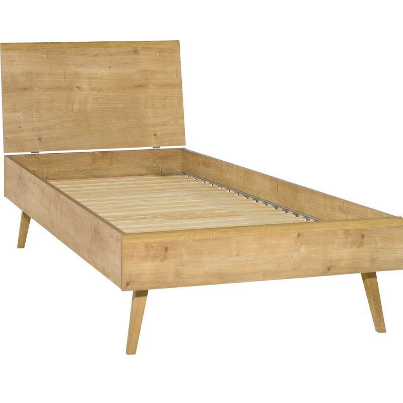 Nature Single Bed XL with Flat Headboard-