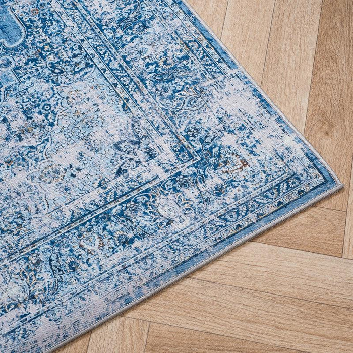 Navy & Grey Distressed Vintage Carpet-CARPET