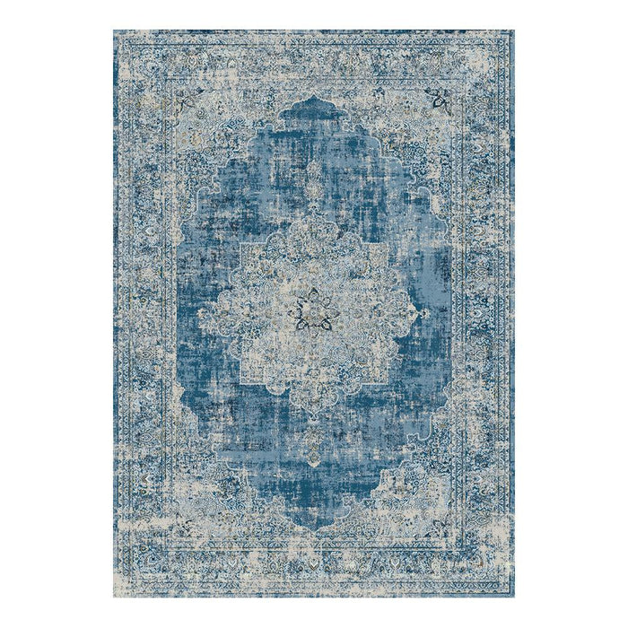 Navy & Grey Distressed Vintage Carpet-CARPET