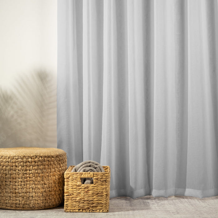 Nest Capri Eyelet Sheer Curtain - Silver