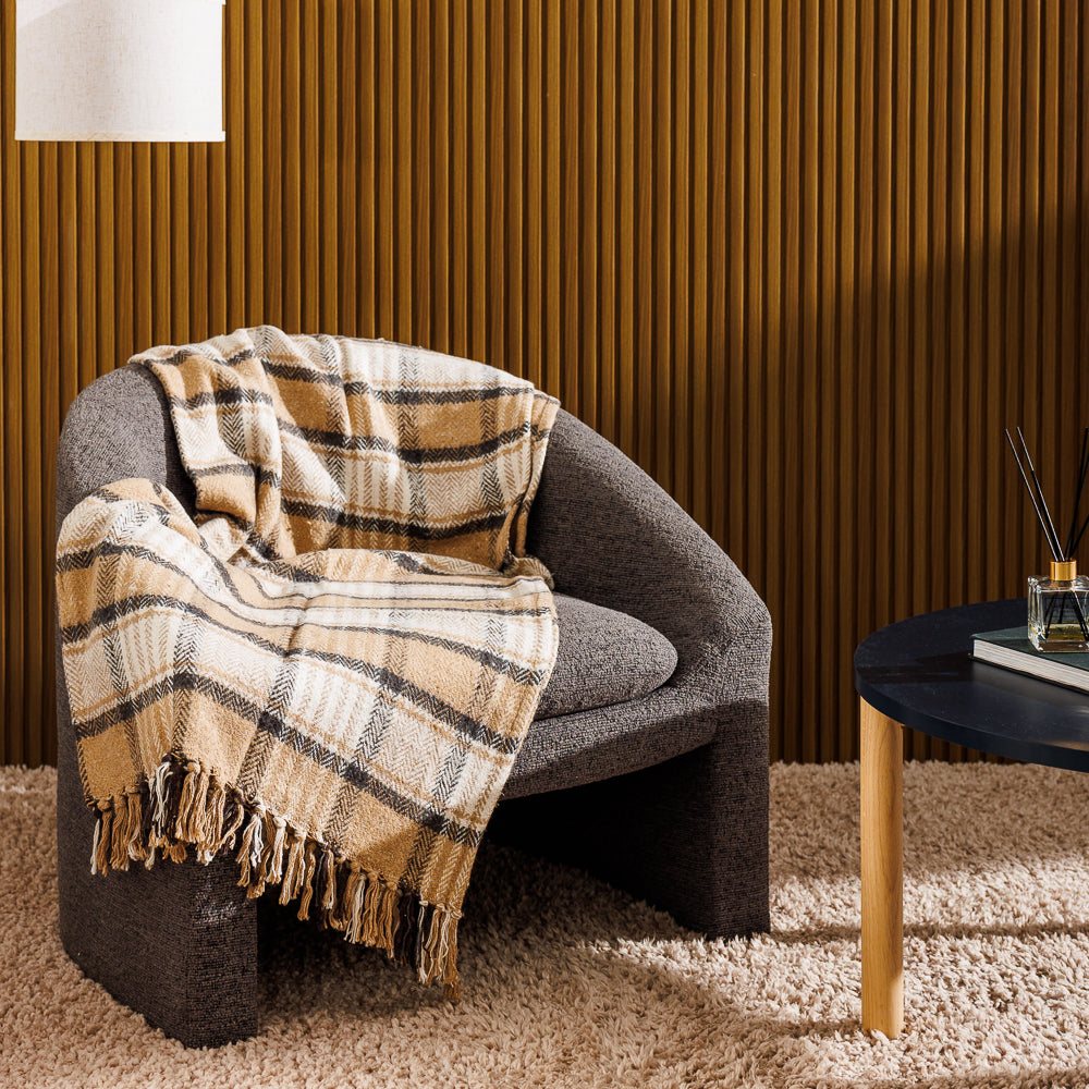 Nest Chenille Throw Marzipan-Throws
