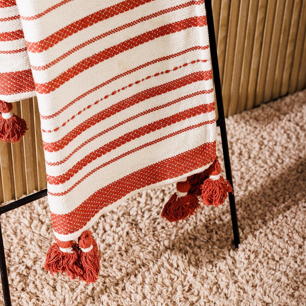 Nest Chenille Throw Rust-Throws