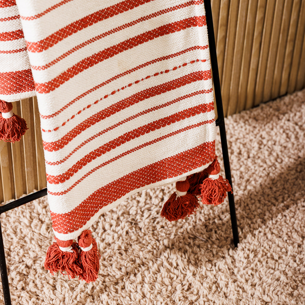 Nest Chenille Throw Rust-Throws