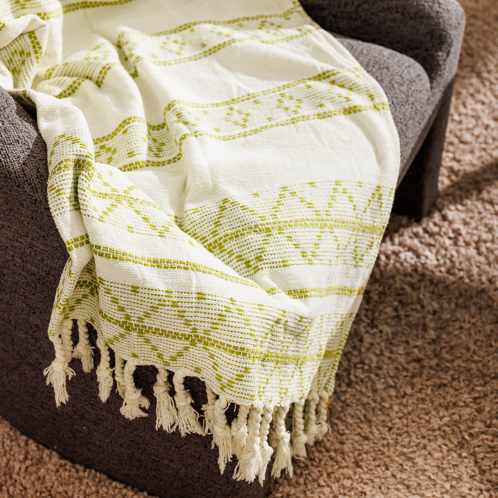 Nest Chenille Throw Sage-Throws