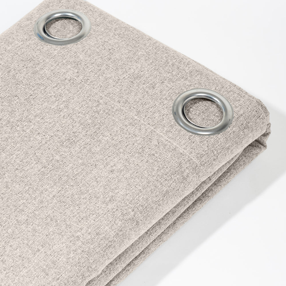 Nest Ultra Blockout Eyelet Curtain Natural-Curtains