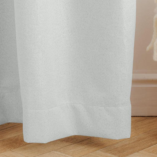 Nest Chevron Ultra Blockout Taped Unlined Curtain Ivory-Curtains