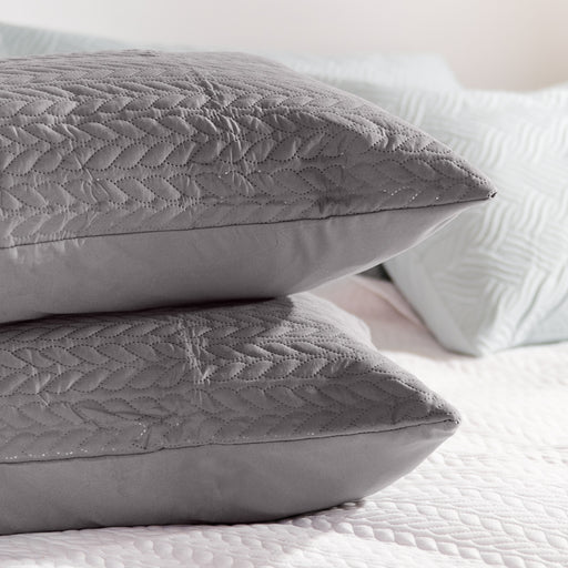 Nest Classic Embossed Pillowcase Pair - Grey-Pillowcase