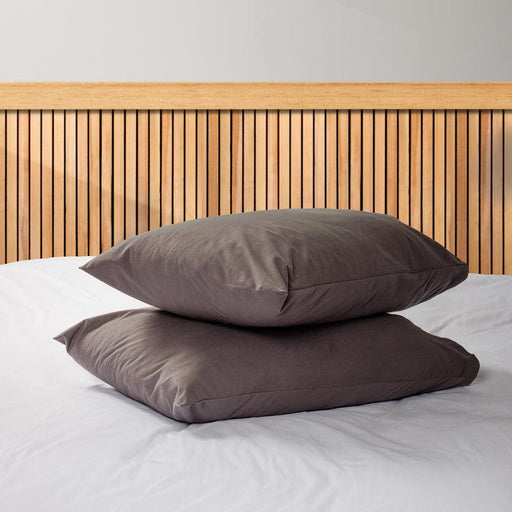 Nest Cloud Collection Standard Pillowcase Pair - Charcoal-Pillow Cases