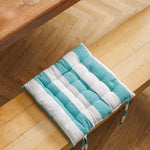 Nest Collection Seafoam Stripe Chair Pad