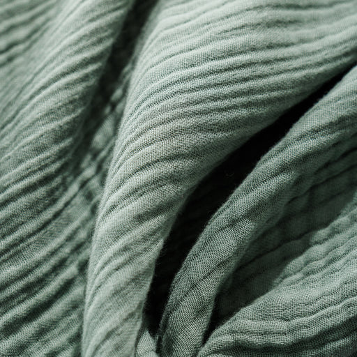 Nest Cotton Hemmed Throw Light Green-Throws