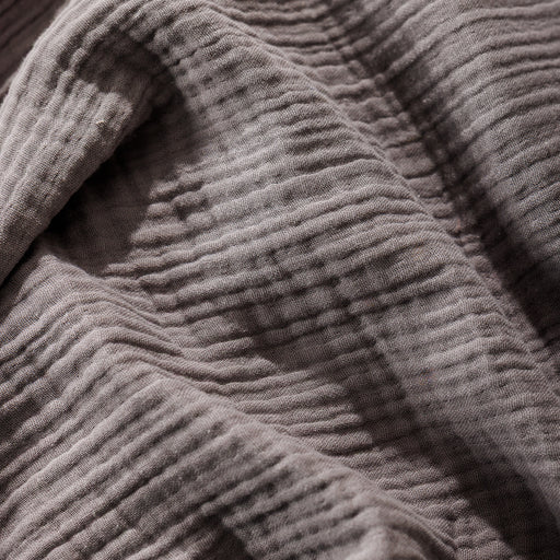 Nest Cotton Hemmed Throw Mid Grey-Throws