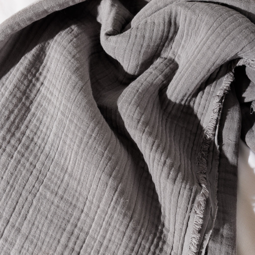 Nest Cotton Throw Mid Grey-Throws