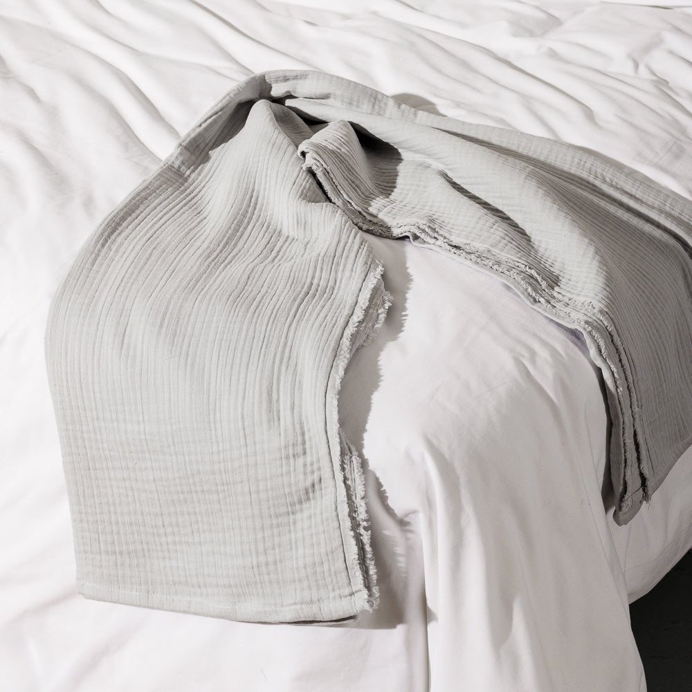 Nest Cotton Throw Silver-Throws