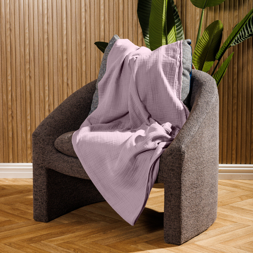 Nest Cotton Throw Wisteria-Throws
