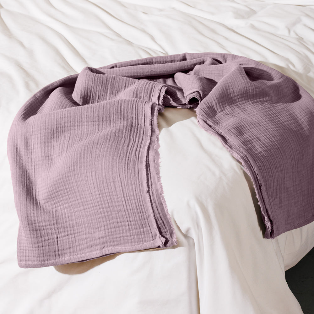 Nest Cotton Throw Wisteria-Throws
