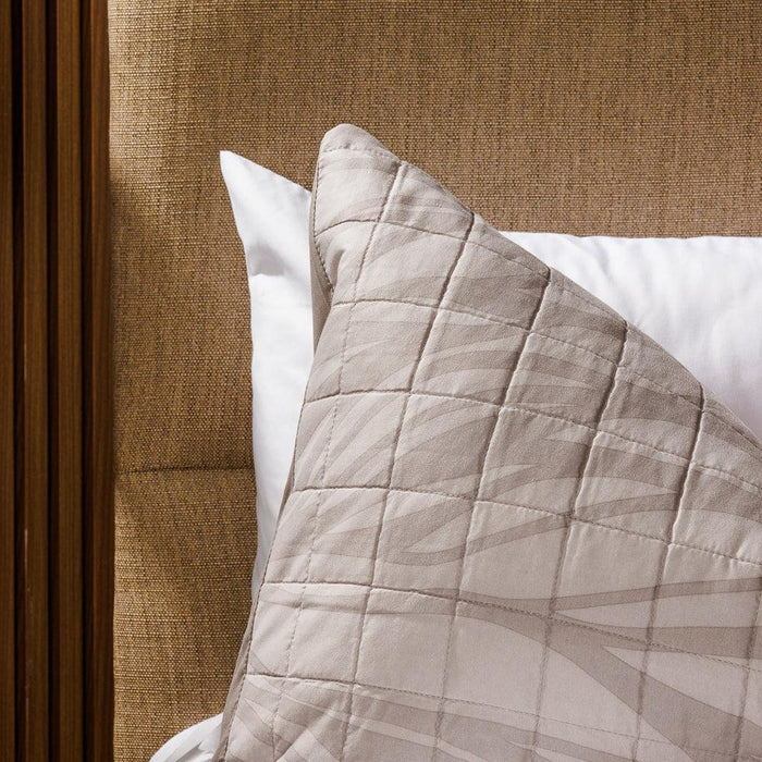 Nest Driftwave Microfibre Printed Quilt Set Natural