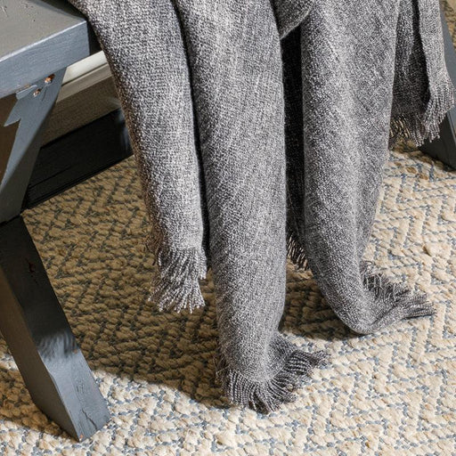 Nest Fringed Throw - Grey Cloud-THROW