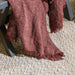 Nest Fringed Throw - Maroon-THROW