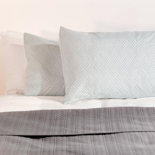 Nest Nova Embossed Pillowcase Pair - Duck Egg-Pillowcase