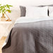 Nest Nova Embossed Reversible Bed Cover - Grey & Duck Egg-Quilt