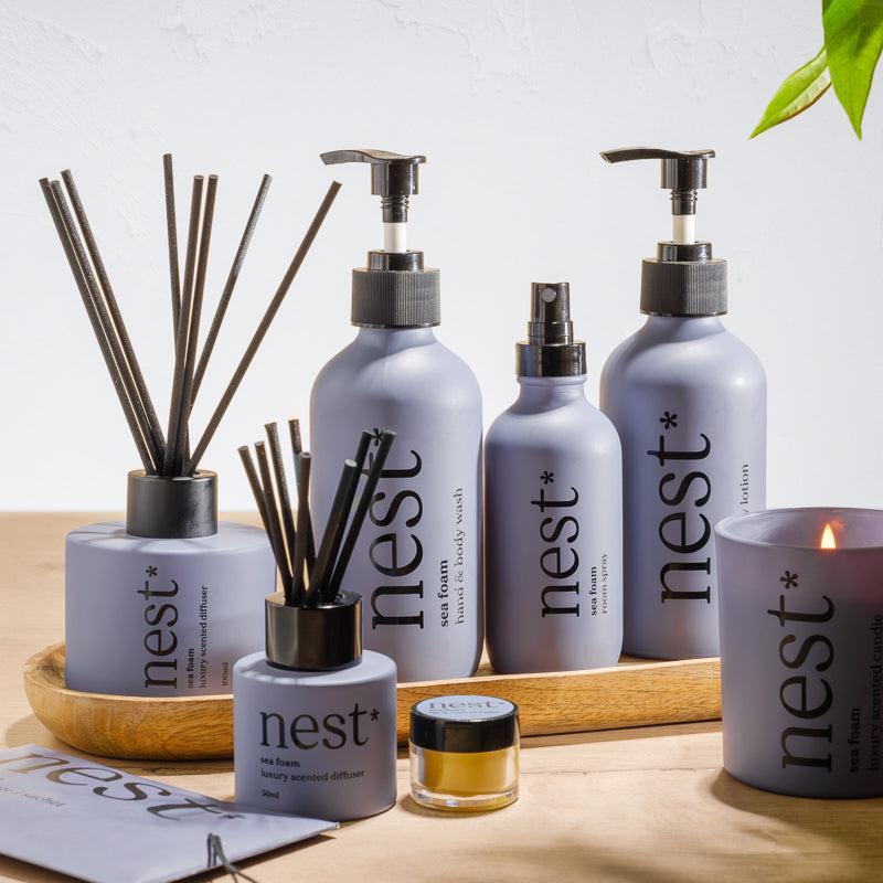 Nest Shades Sea Foam Scented Candle-Candle