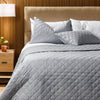 Nest Shoreline Microfibre Printed Quilt Set Slate