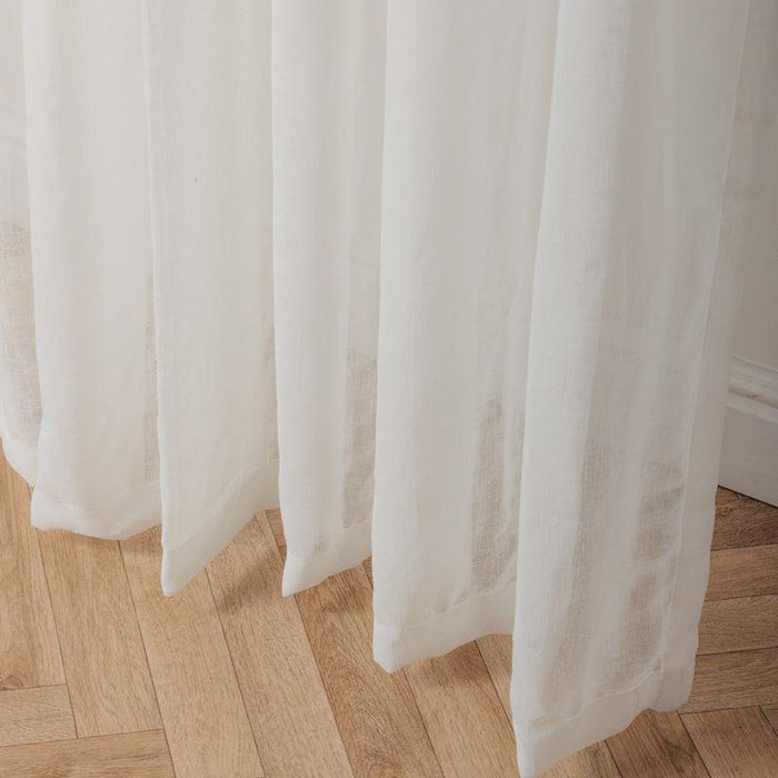 Nest Sicily Eyelet Unlined Curtain - White-CURTAINS