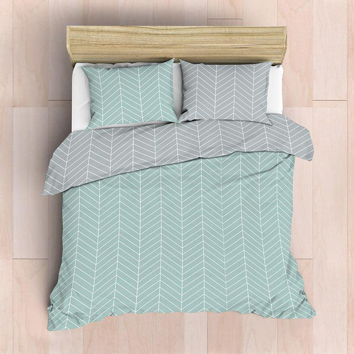 Nest Soft Touch Essentials Reversible Duvet Cover Set Chevron-Duvet Cover Set