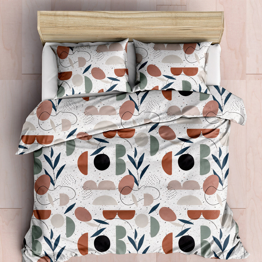 Nest Soft Touch Essentials Geo Terra Duvet Cover Set-Duvet Cover Sets