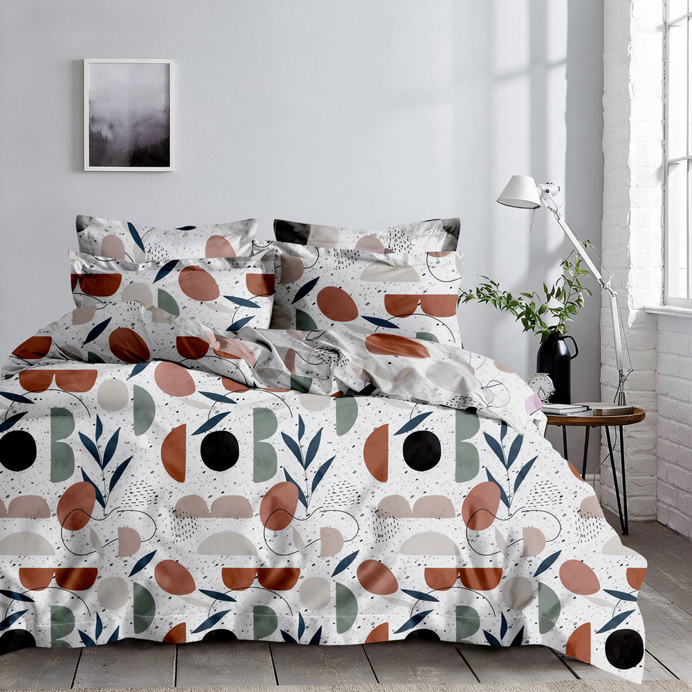 Nest Soft Touch Essentials Geo Terra Duvet Cover Set-Duvet Cover Sets