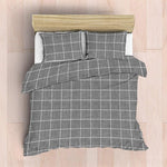 Nest Soft Touch Essentials Tiled Grid Duvet Cover Set Charcoal