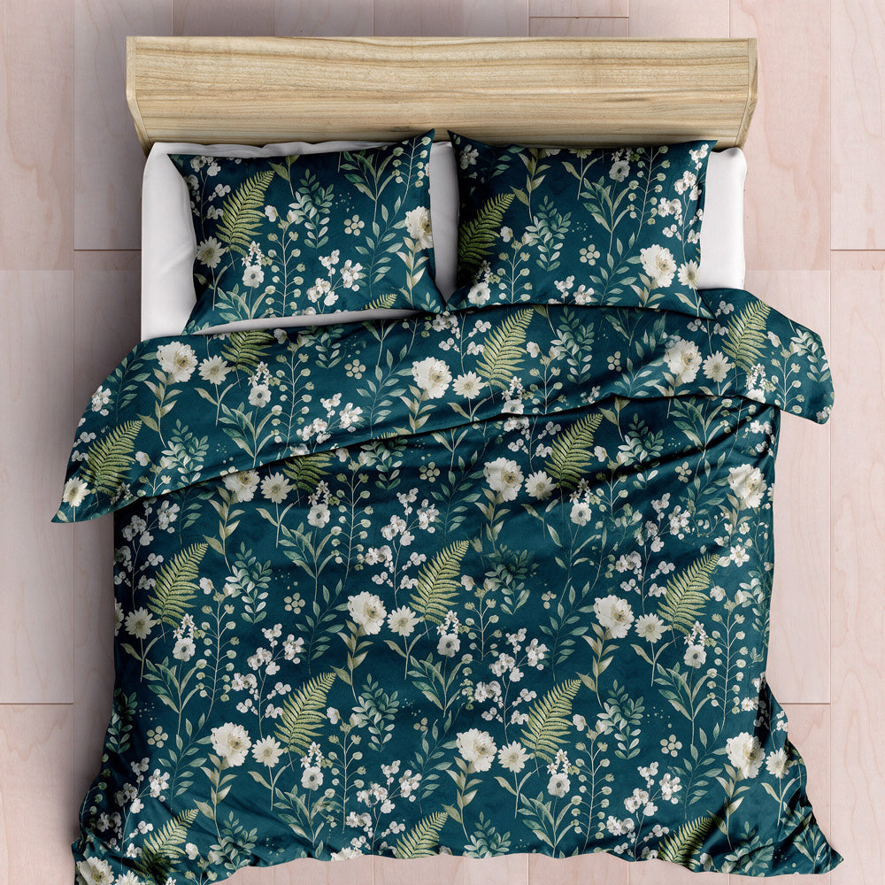 Nest Soft Touch Essentials Wild Lilies Duvet Cover Set-Duvet Cover Sets