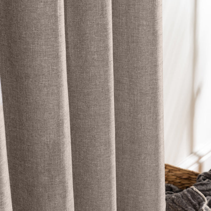 Nest Sorrento Taped Unlined Curtain - Truffle