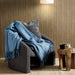 Nest Woollen Blend Blanket Throw Denim Blue-Blankets