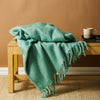 Nest Woollen Blend Blanket Throw Mint Green