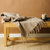 Nest Woollen Blend Blanket Throw Oatmeal