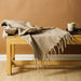 Nest Woollen Blend Blanket Throw Oatmeal-Blankets