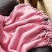 Nest Woollen Blend Blanket Throw Rose Pink-Blankets