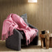 Nest Woollen Blend Blanket Throw Rose Pink-Blankets