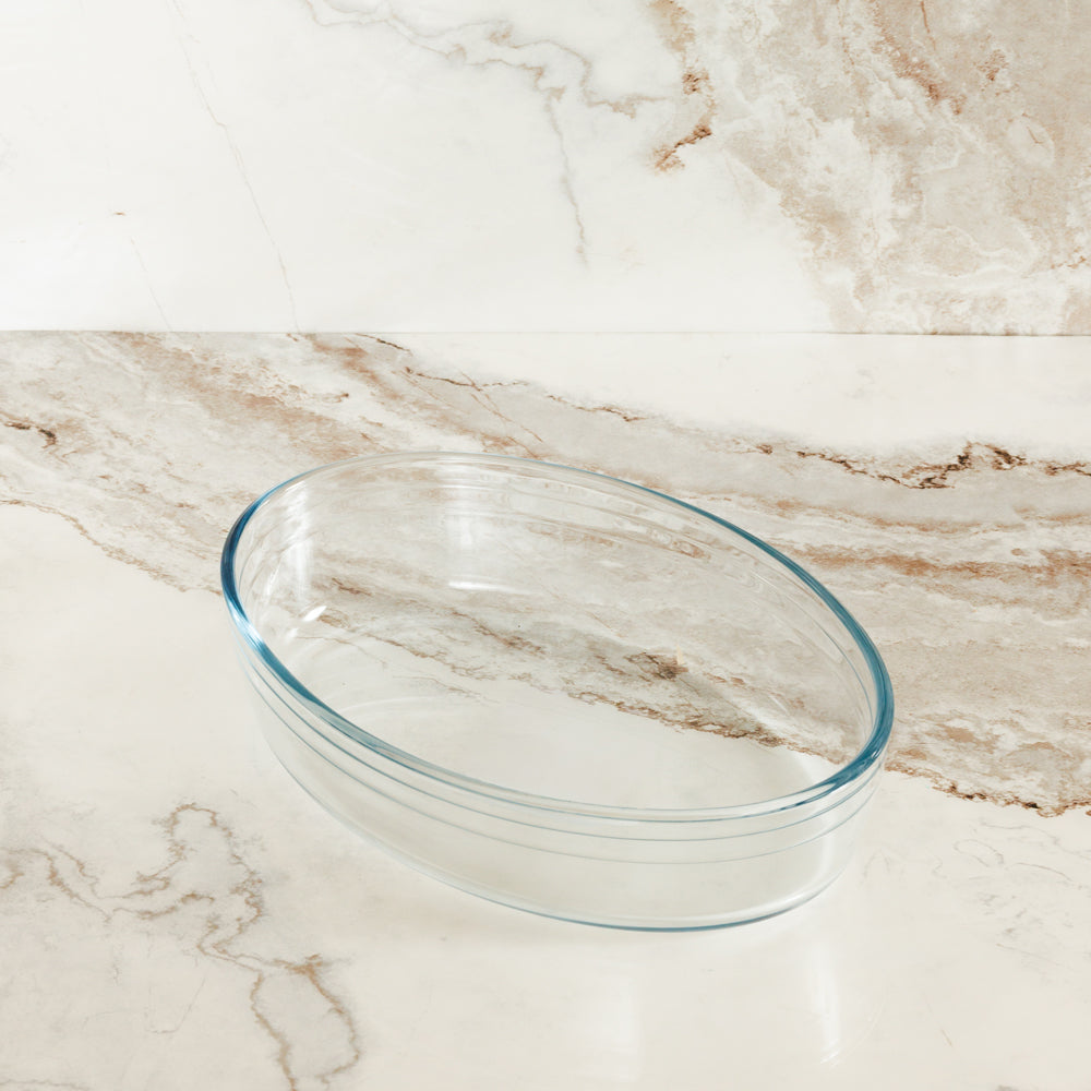 Ôcuisine® Glass Oval Roasters 2 Piece-Casseroles