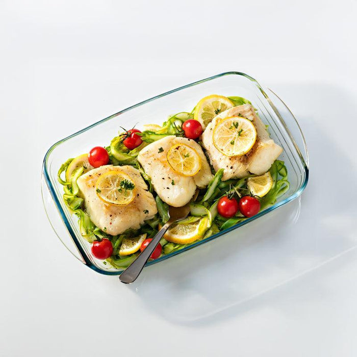 Ôcuisine® Glass Rectangular Casserole with Lid and Handles-CASSEROLE DISH