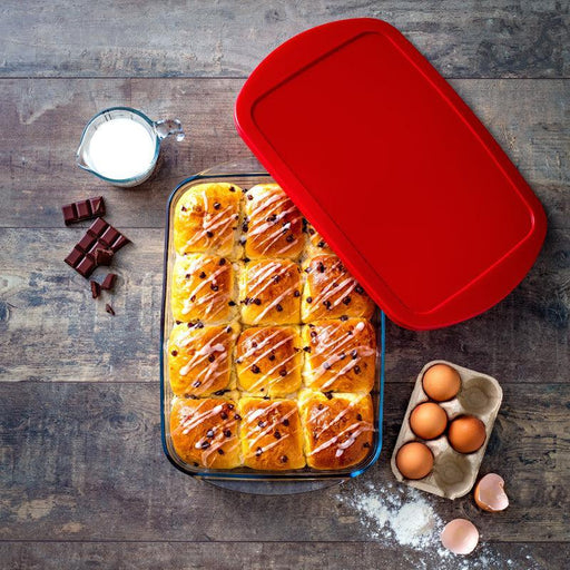 Ôcuisine® Glass Rectangular Casserole with Lid and Handles-CASSEROLE DISH