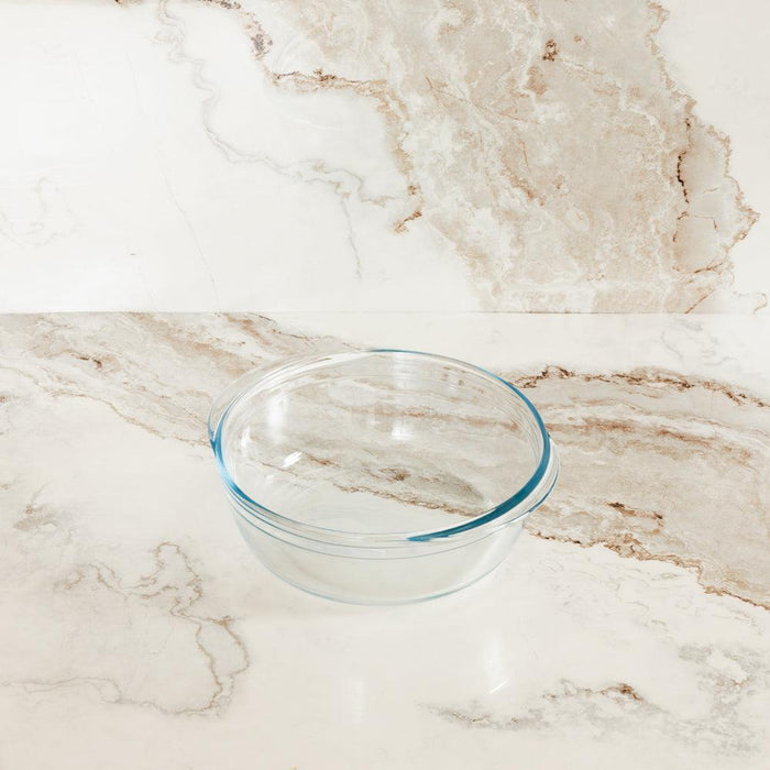 Ôcuisine® Glass Round Roaster with Lid Fridge and Freeze-Casseroles