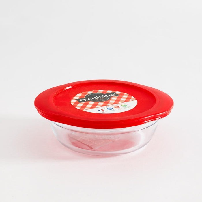 Ôcuisine® Glass Round Roaster with Lid Fridge and Freeze-Casseroles