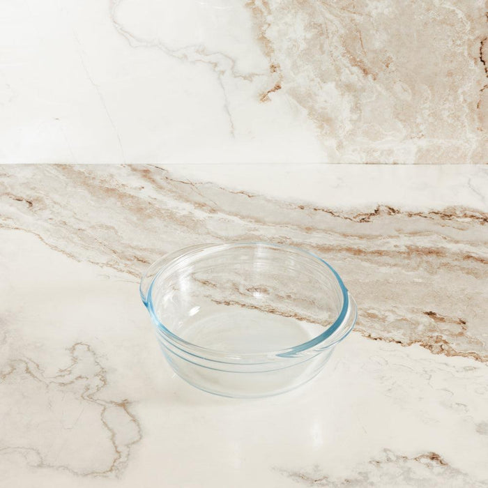 Ôcuisine® Glass Round Roaster with Lid Fridge and Freeze-Casseroles