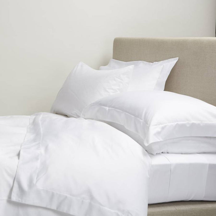 Oxford 200 Thread Count Cotton Duvet Cover Set - White