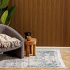 Paros Mediterranean Collection Jacquard Polycotton Carpet Blue Grey