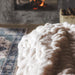 Plush Faux Fur Rabbit Blanket - Cream-BLANKET