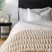 Plush Faux Fur Rabbit Blanket - Cream-BLANKET