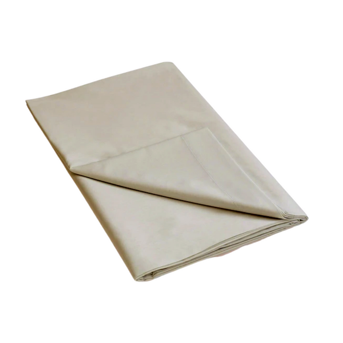 Polycotton 144 Thread Count Flat Sheet - Stone